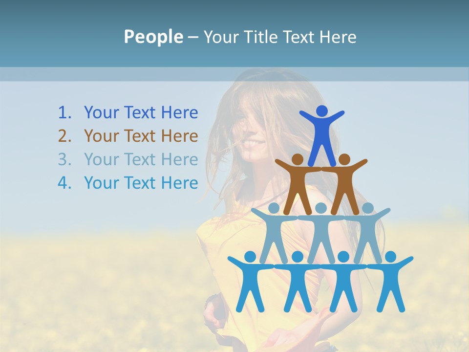 Person Sunny Female PowerPoint Template