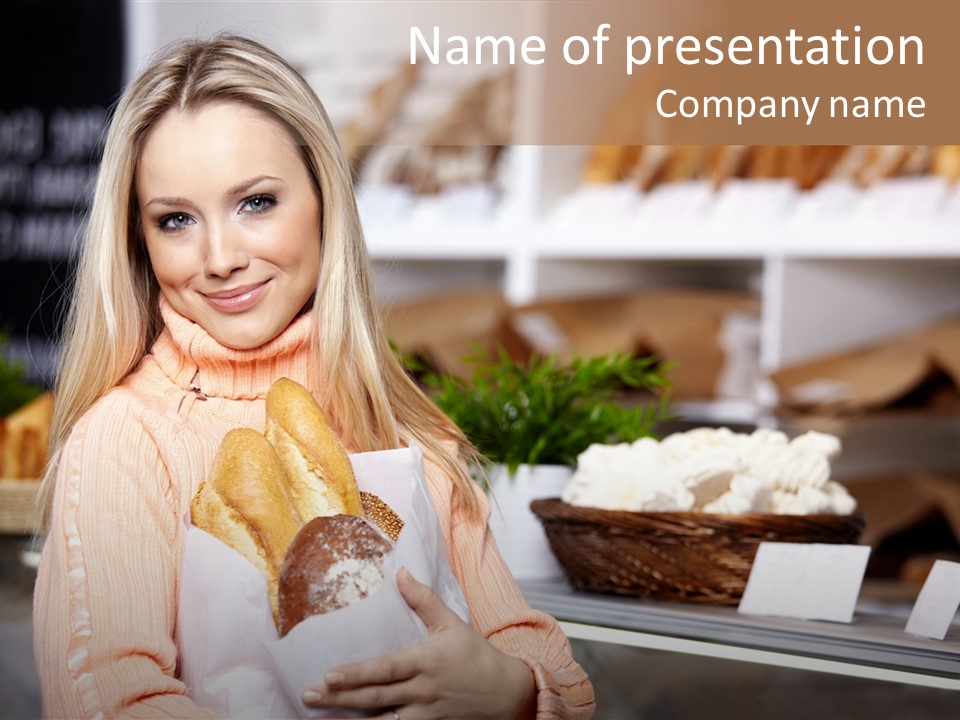 Bread Girl PowerPoint Template