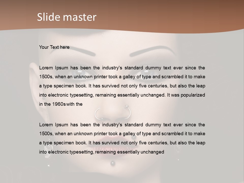 Eyelid Piercing PowerPoint Template