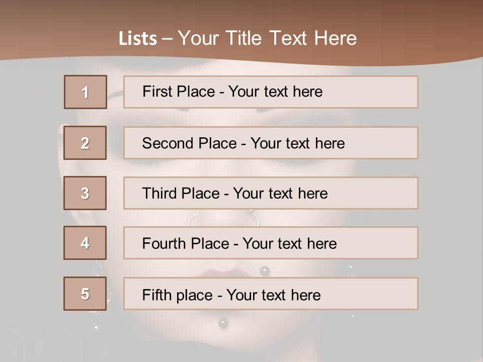 Eyelid Piercing PowerPoint Template