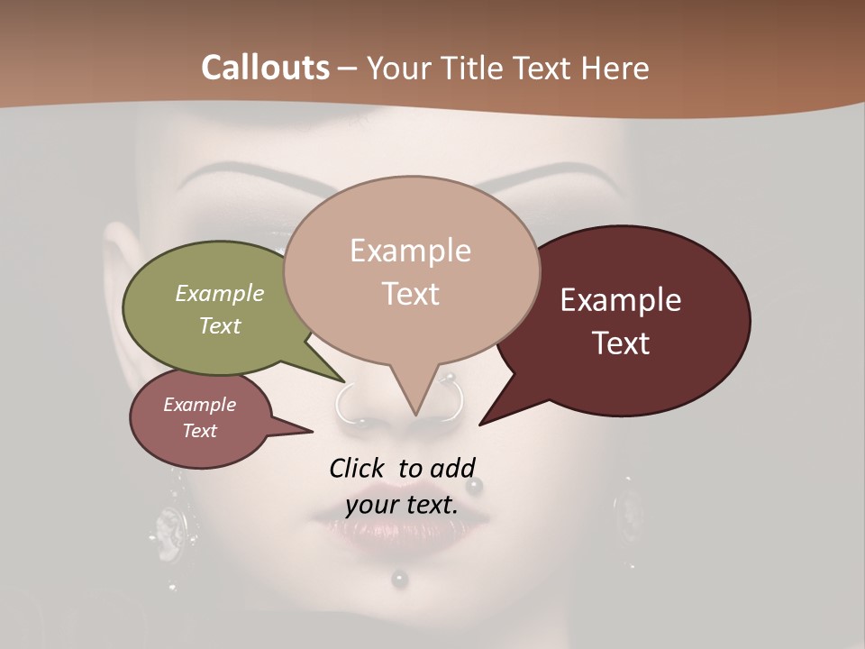 Eyelid Piercing PowerPoint Template