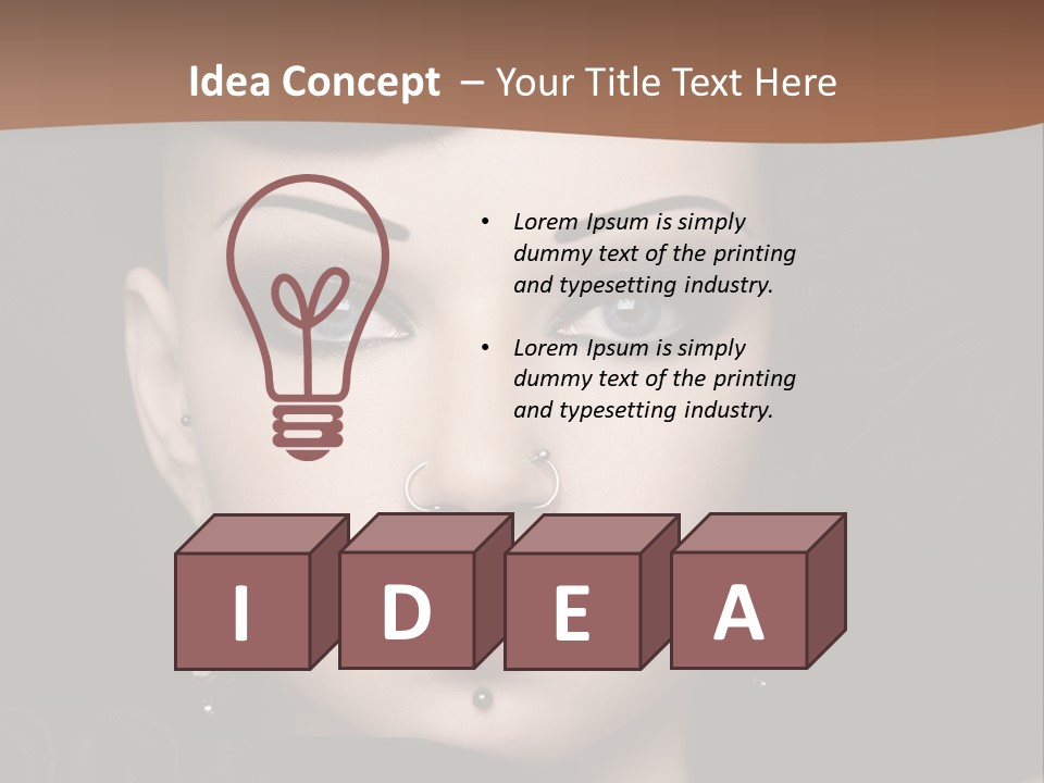 Eyelid Piercing PowerPoint Template