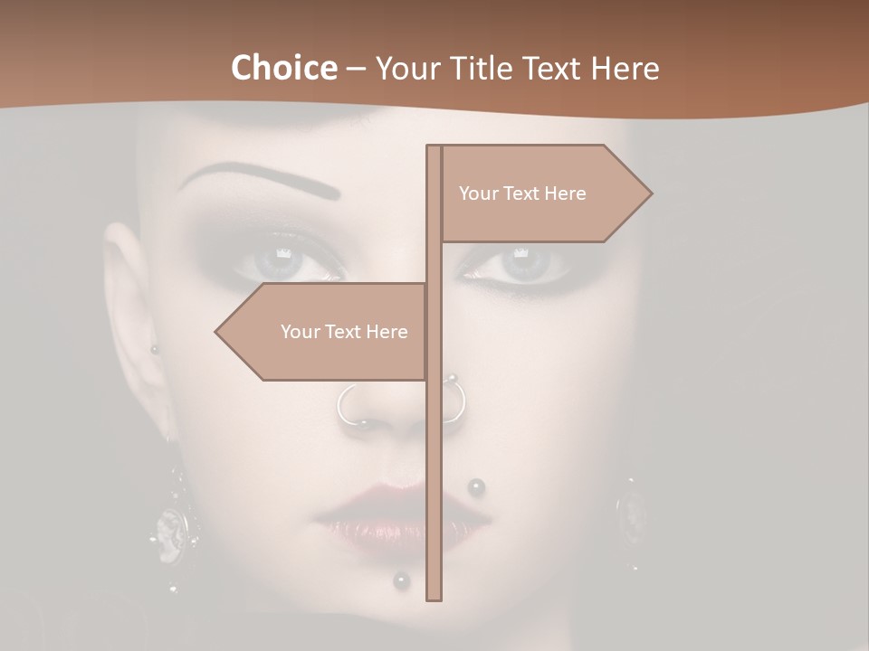 Eyelid Piercing PowerPoint Template
