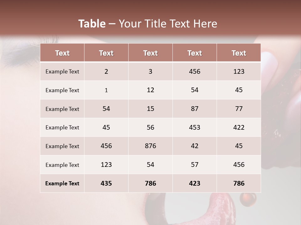 Beauty Food Glamour PowerPoint Template