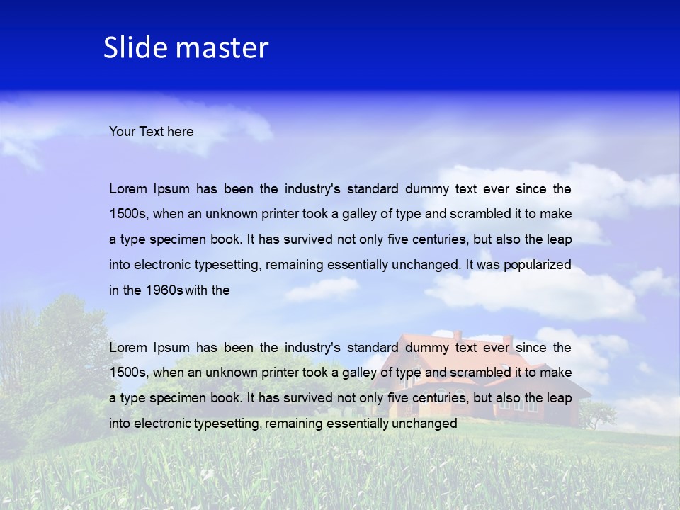 Green Hill House PowerPoint Template