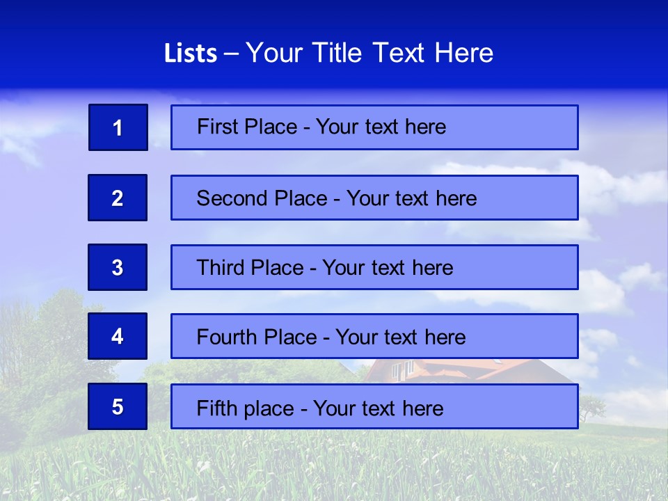 Green Hill House PowerPoint Template