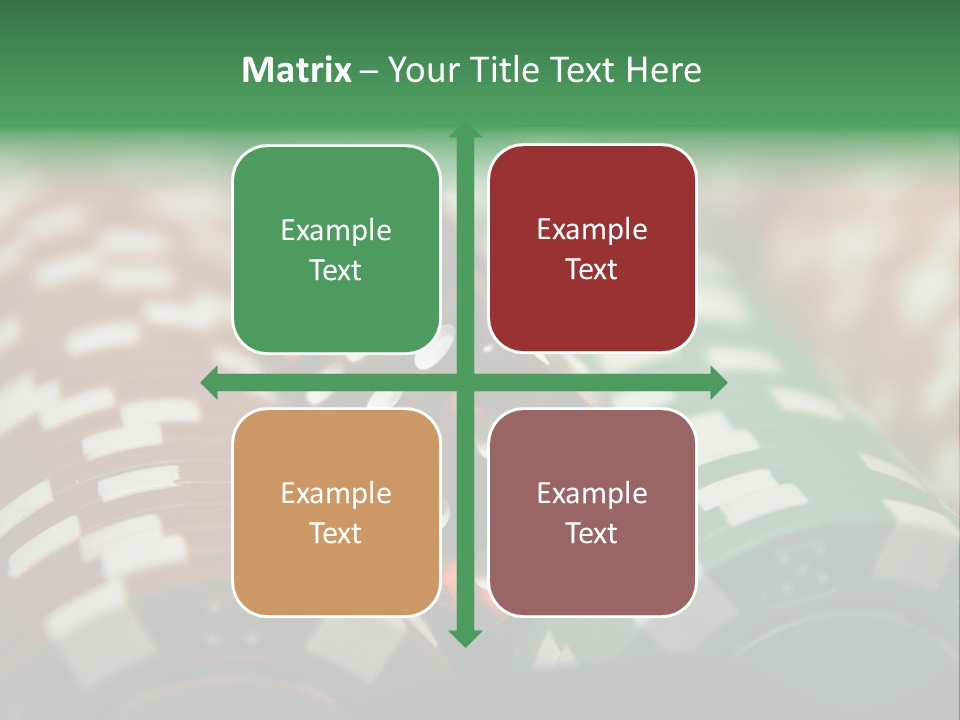 Bet Casino Chips Risk PowerPoint Template