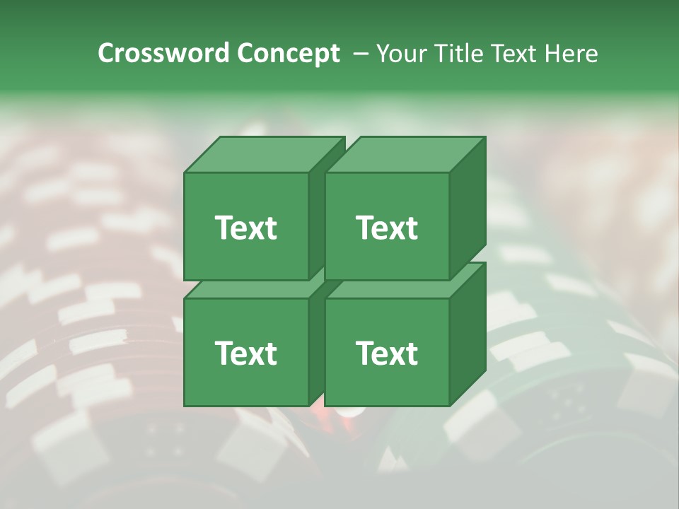 Bet Casino Chips Risk PowerPoint Template