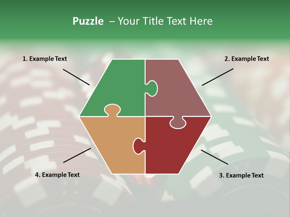 Bet Casino Chips Risk PowerPoint Template