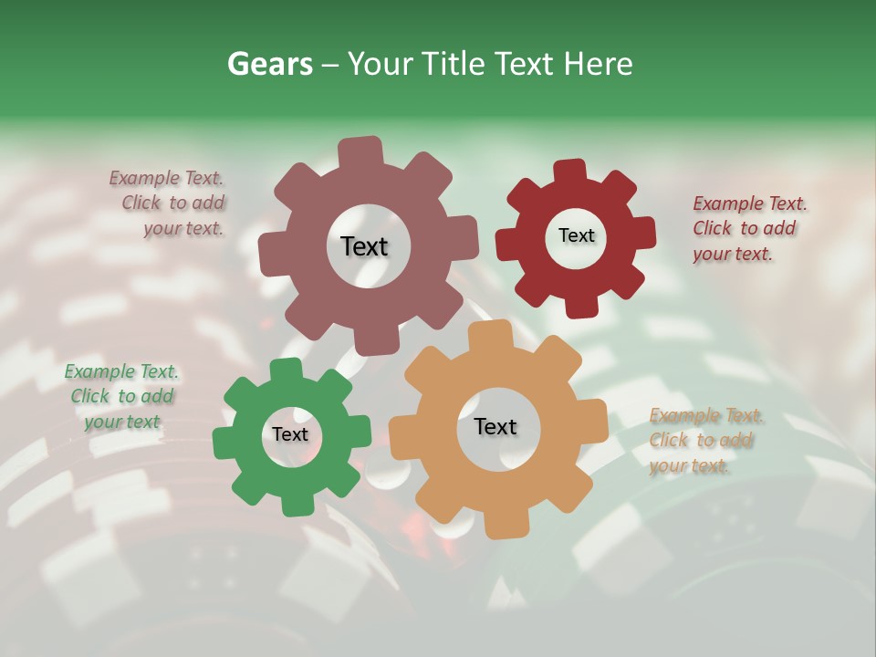 Bet Casino Chips Risk PowerPoint Template