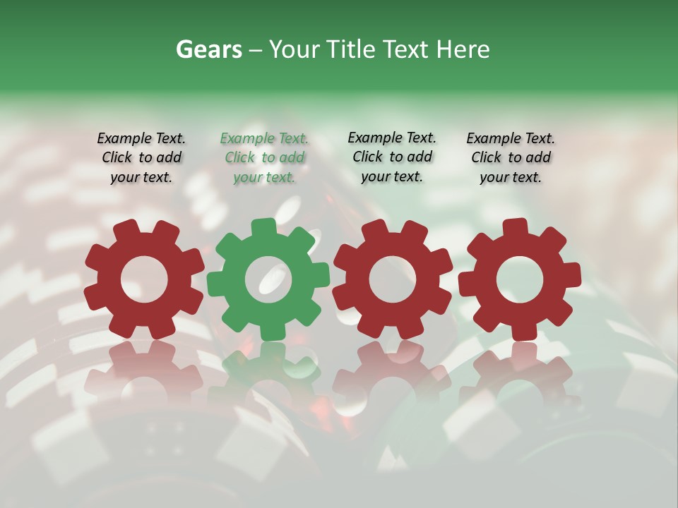 Bet Casino Chips Risk PowerPoint Template