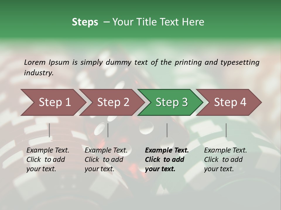 Bet Casino Chips Risk PowerPoint Template