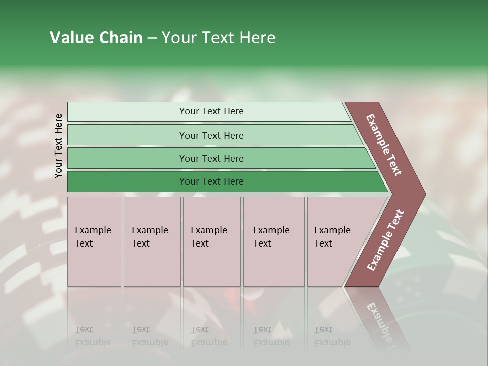 Bet Casino Chips Risk PowerPoint Template