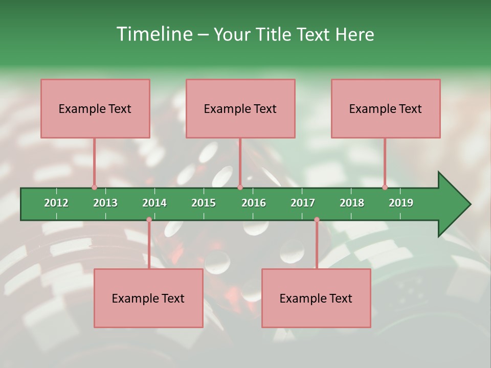 Bet Casino Chips Risk PowerPoint Template