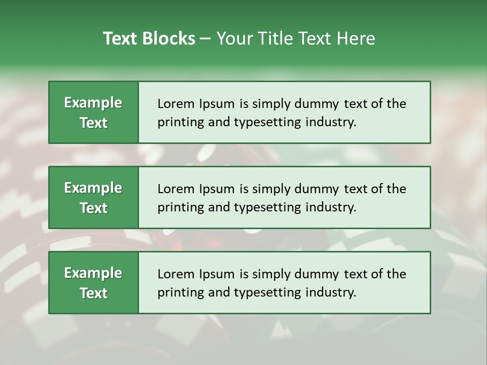 Bet Casino Chips Risk PowerPoint Template