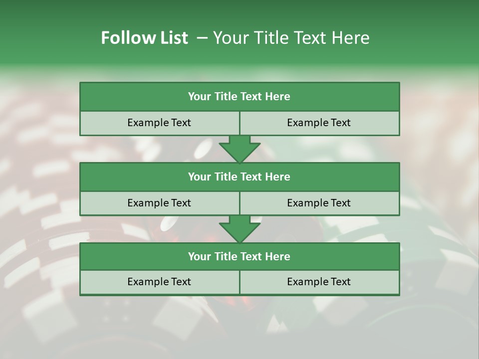 Bet Casino Chips Risk PowerPoint Template