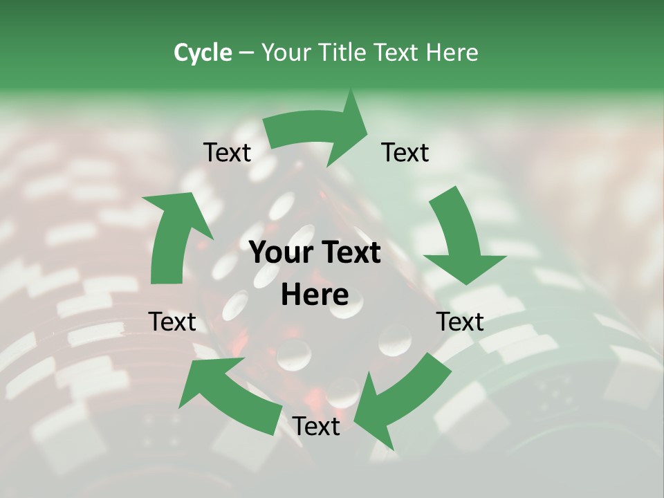 Bet Casino Chips Risk PowerPoint Template