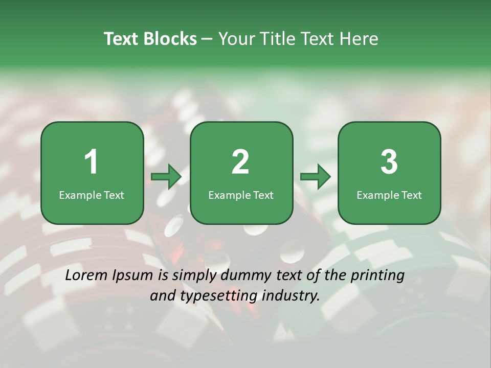 Bet Casino Chips Risk PowerPoint Template