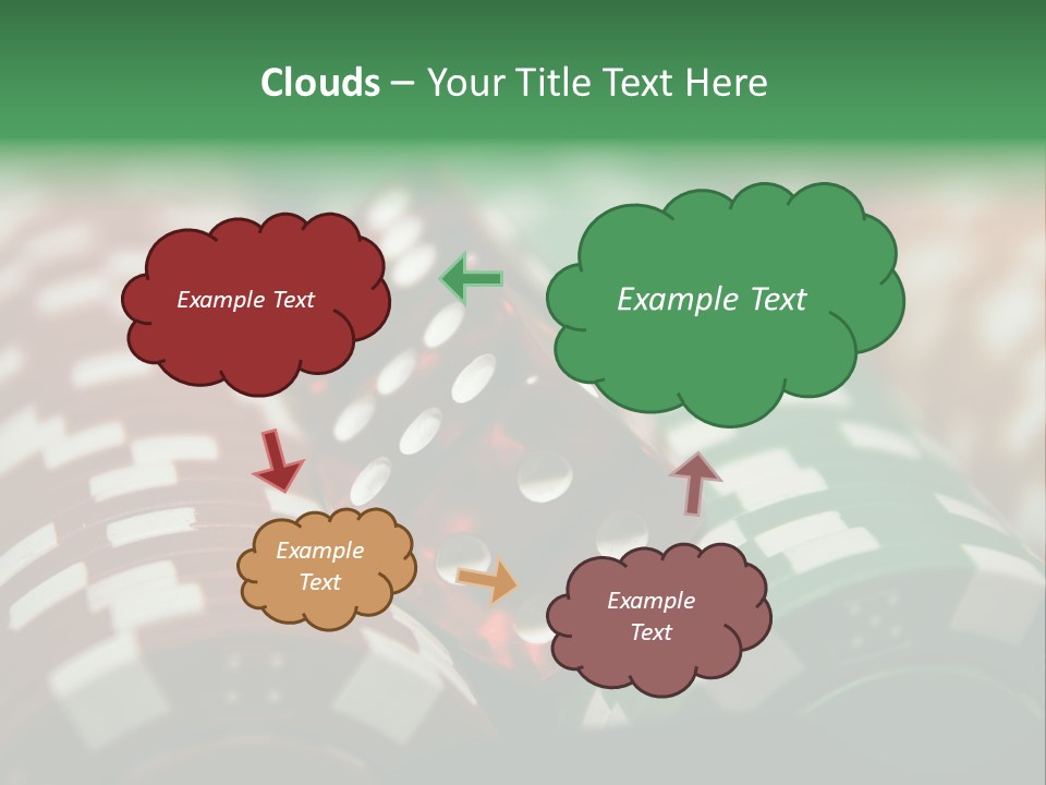 Bet Casino Chips Risk PowerPoint Template