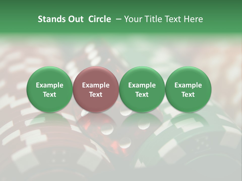 Bet Casino Chips Risk PowerPoint Template