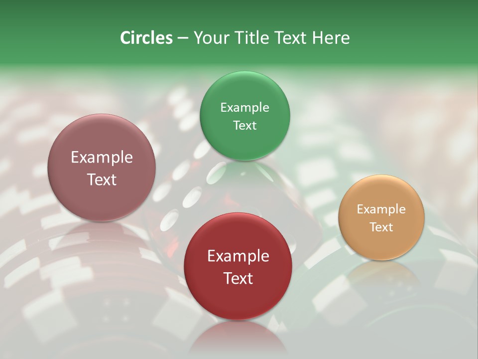 Bet Casino Chips Risk PowerPoint Template