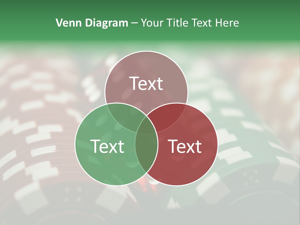 Bet Casino Chips Risk PowerPoint Template