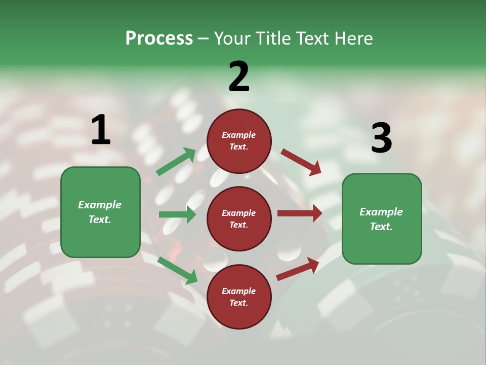 Bet Casino Chips Risk PowerPoint Template