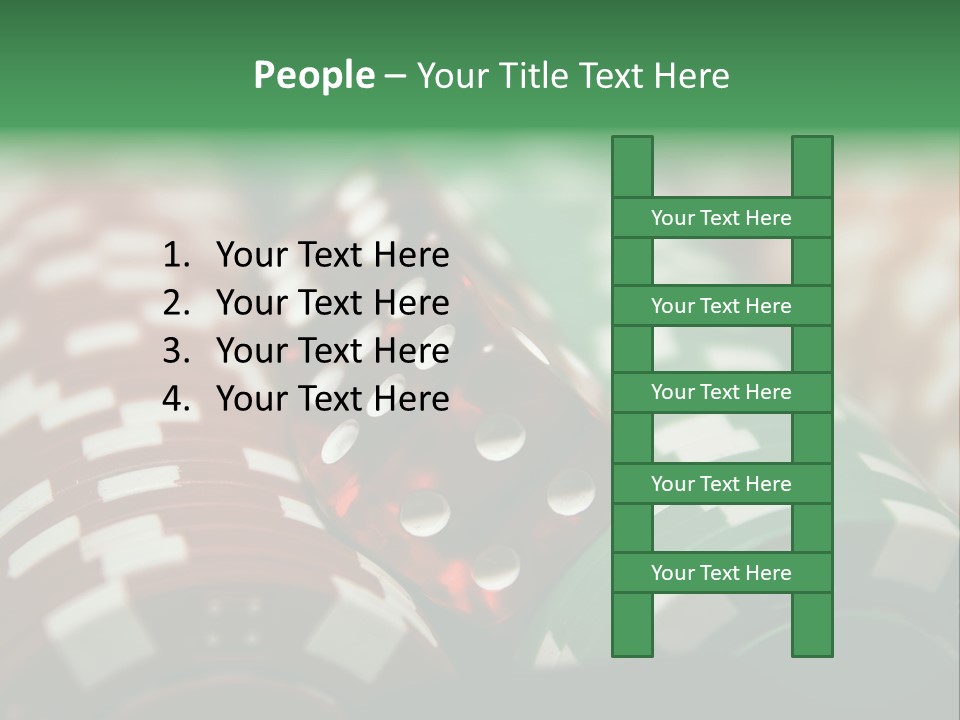 Bet Casino Chips Risk PowerPoint Template