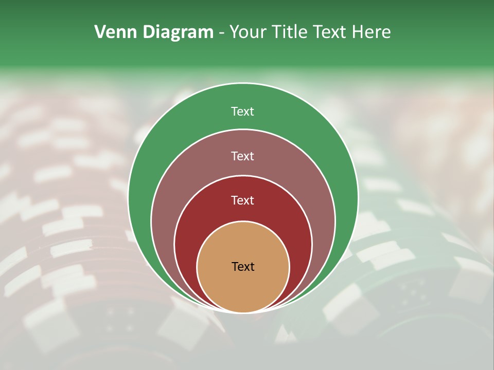 Bet Casino Chips Risk PowerPoint Template