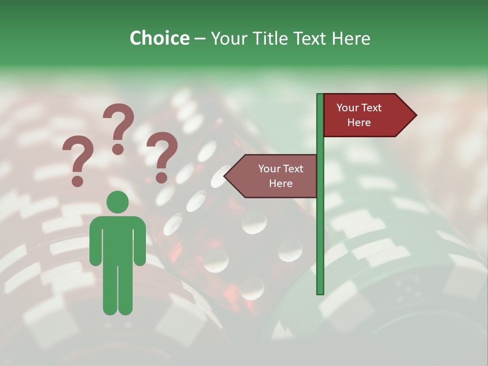 Bet Casino Chips Risk PowerPoint Template
