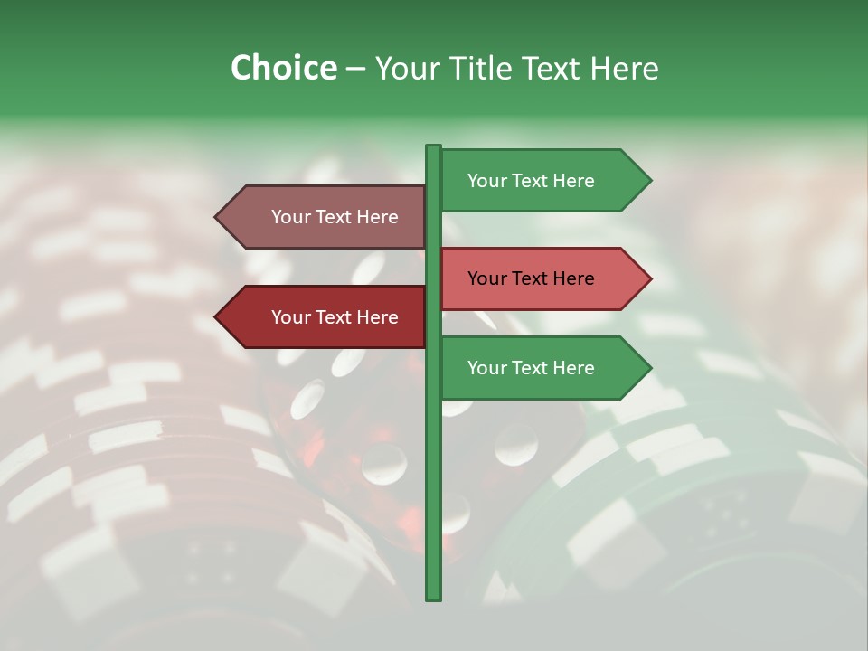 Bet Casino Chips Risk PowerPoint Template