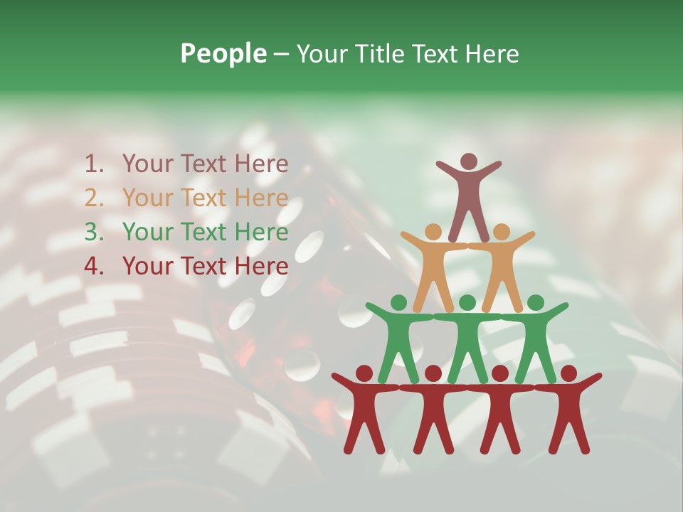 Bet Casino Chips Risk PowerPoint Template