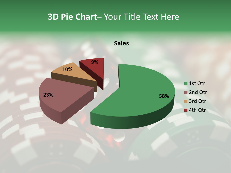 Bet Casino Chips Risk PowerPoint Template