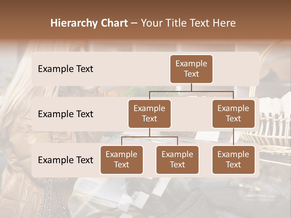 Shelf Groceries Woman PowerPoint Template