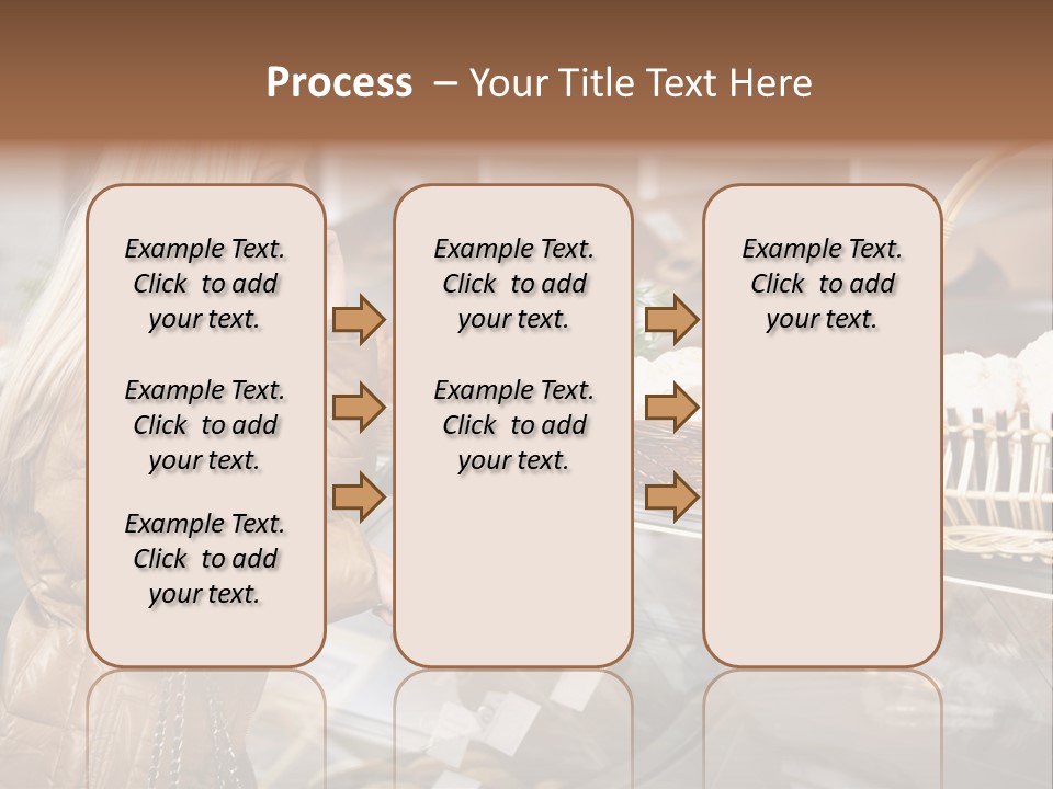Shelf Groceries Woman PowerPoint Template
