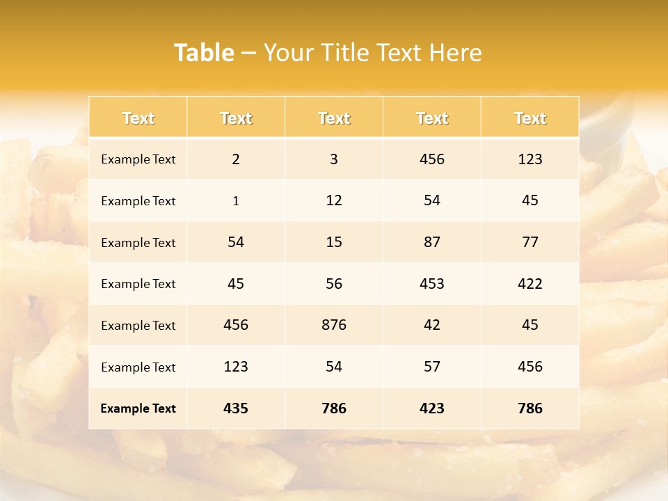 French Fries PowerPoint Template