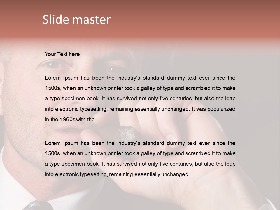 Smoking Cigar PowerPoint Template