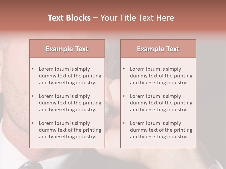 Smoking Cigar PowerPoint Template