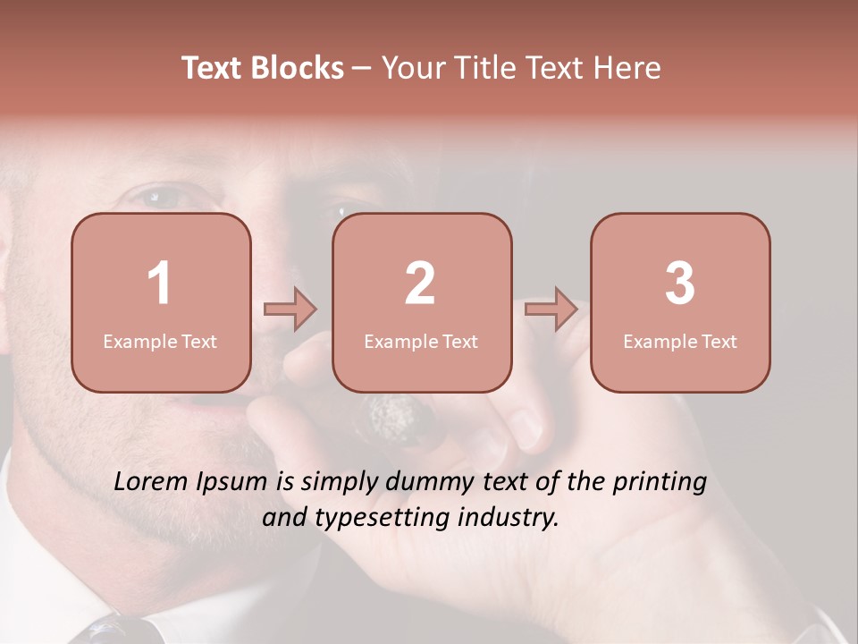 Smoking Cigar PowerPoint Template