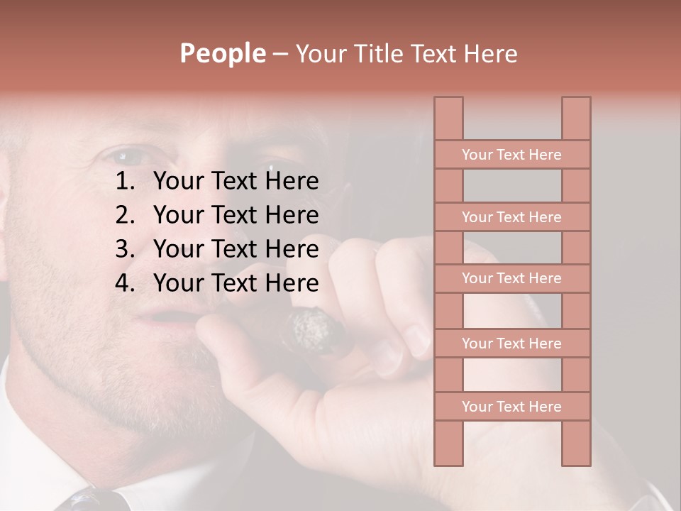 Smoking Cigar PowerPoint Template
