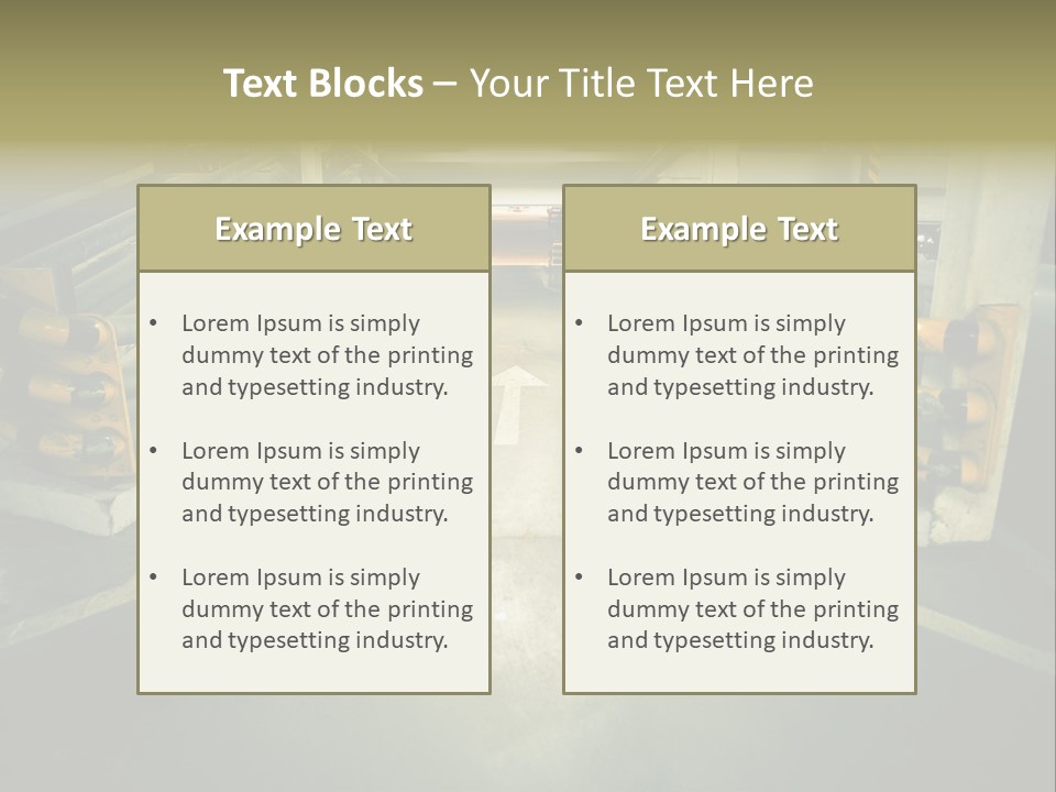 Interior Parking PowerPoint Template