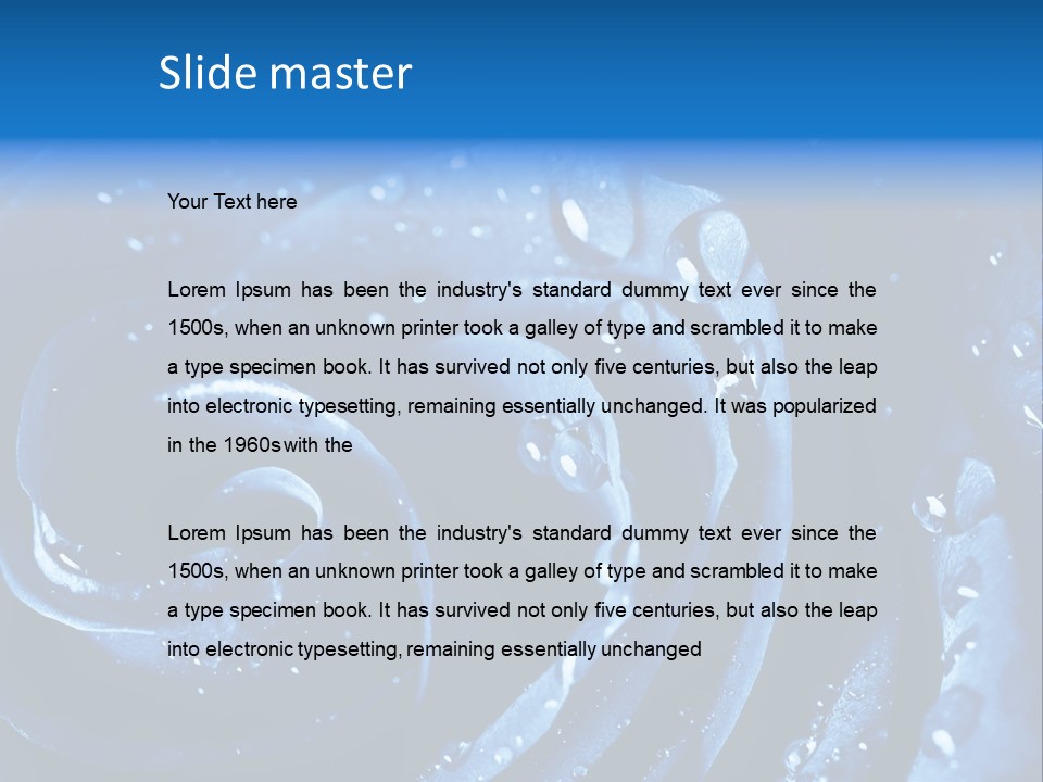 Facebook Cover Photo Blue Roses PowerPoint Template