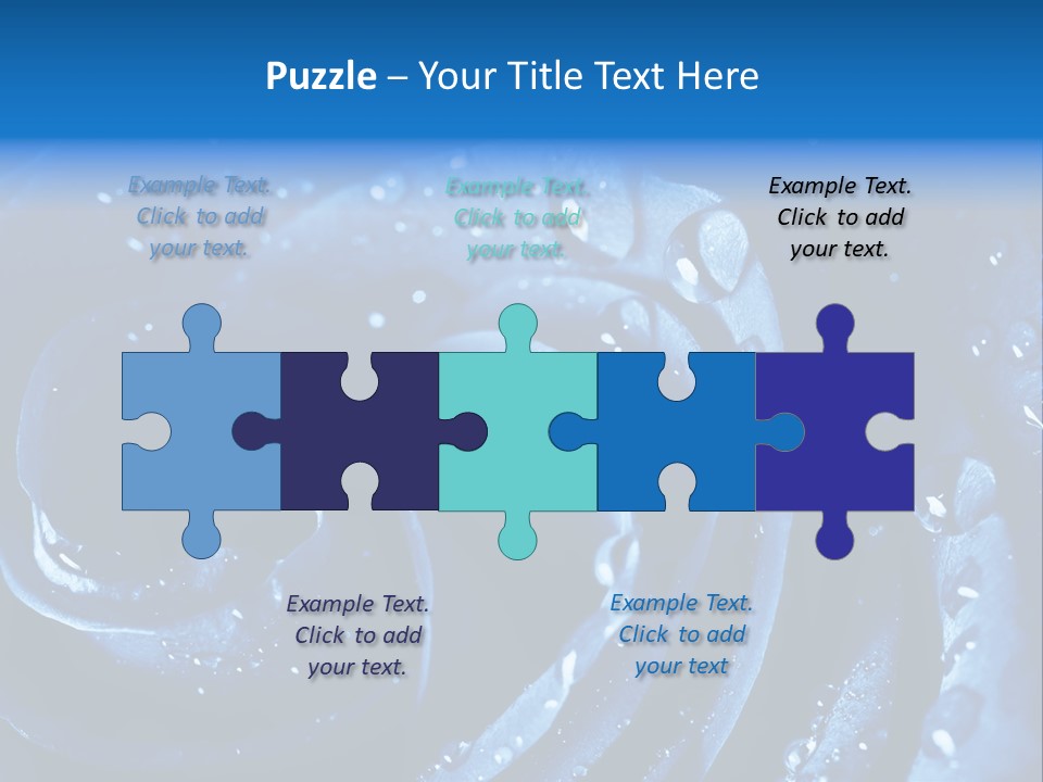 Facebook Cover Photo Blue Roses PowerPoint Template