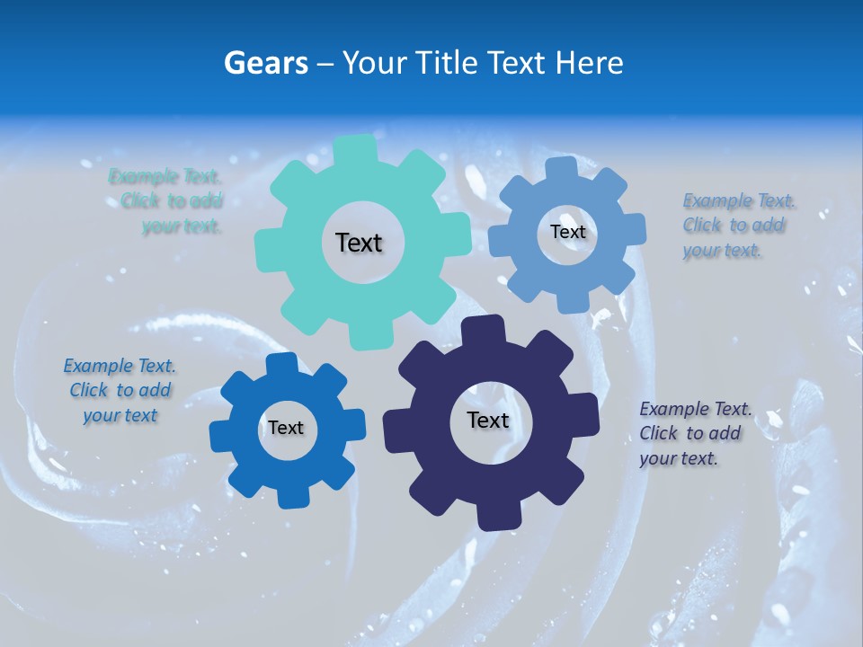 Facebook Cover Photo Blue Roses PowerPoint Template