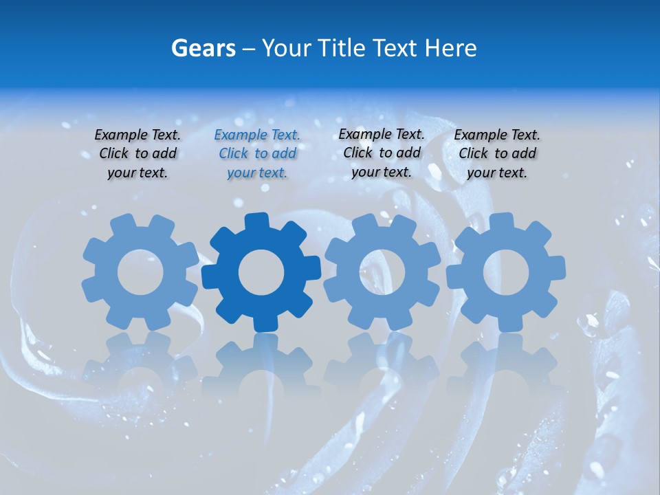 Facebook Cover Photo Blue Roses PowerPoint Template