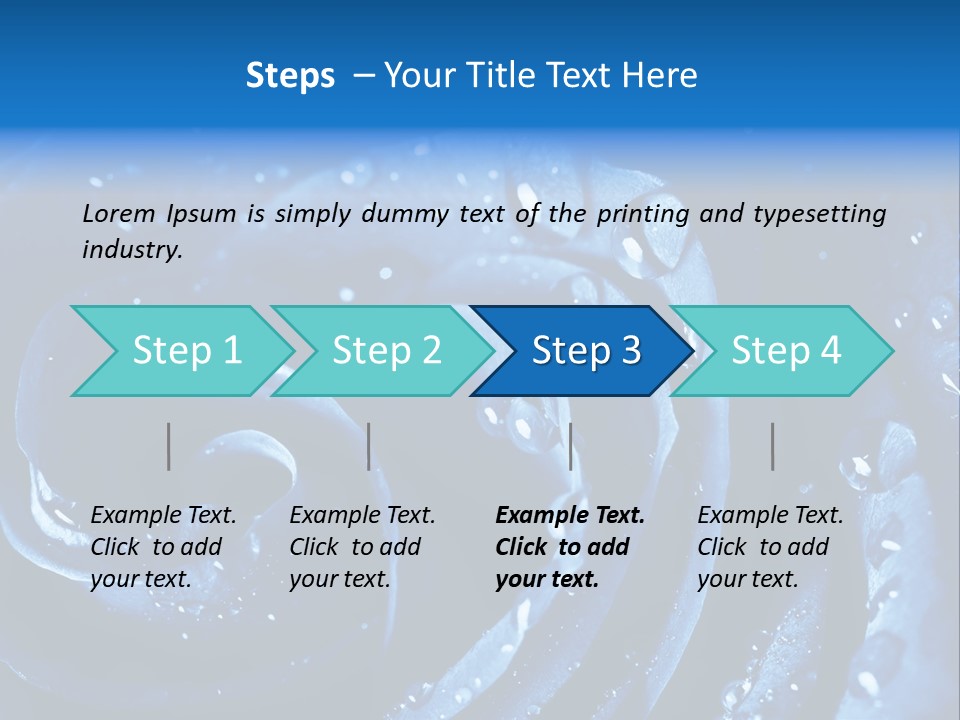 Facebook Cover Photo Blue Roses PowerPoint Template