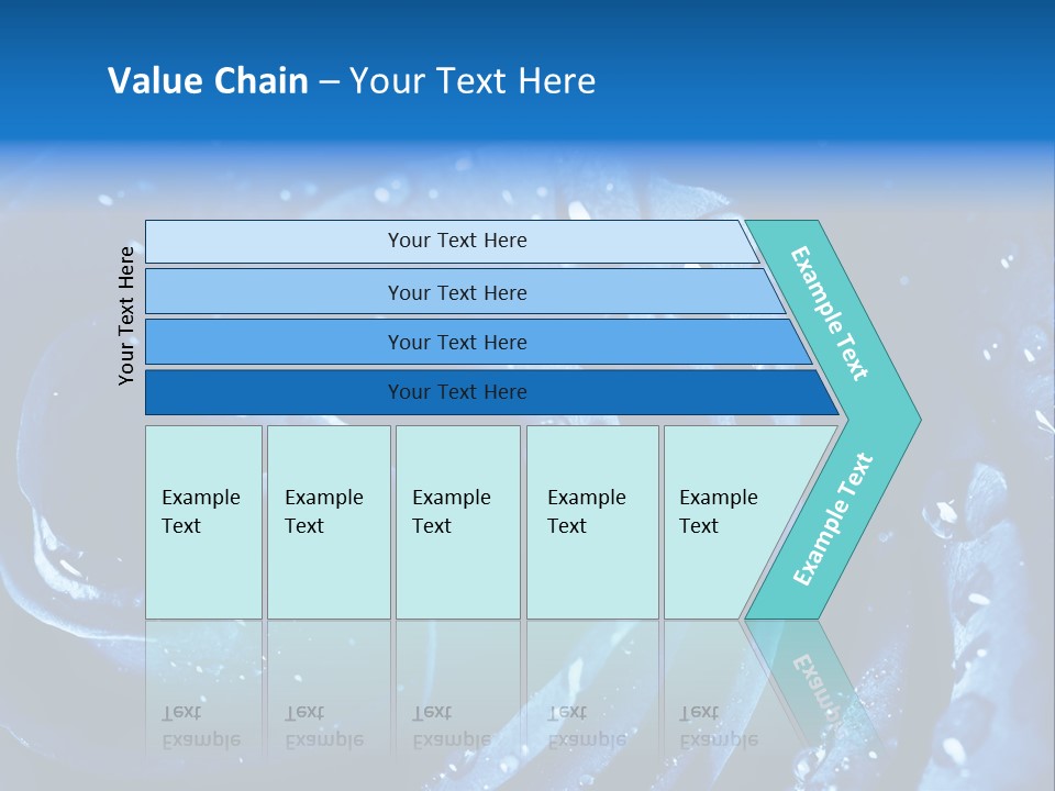 Facebook Cover Photo Blue Roses PowerPoint Template