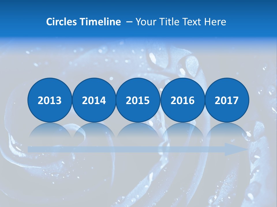 Facebook Cover Photo Blue Roses PowerPoint Template