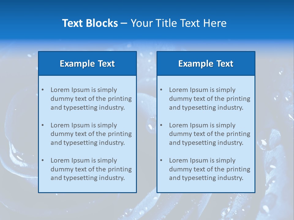 Facebook Cover Photo Blue Roses PowerPoint Template