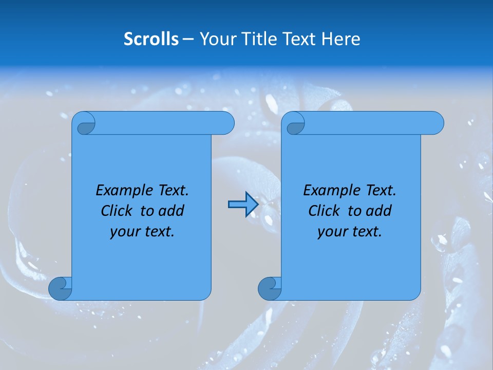 Facebook Cover Photo Blue Roses PowerPoint Template